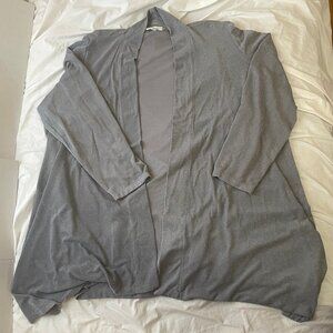 Calvin Klein 3/4 Sleeve Grey Sparkle Open Front Cardigan / Blazer Womens Sz 1X